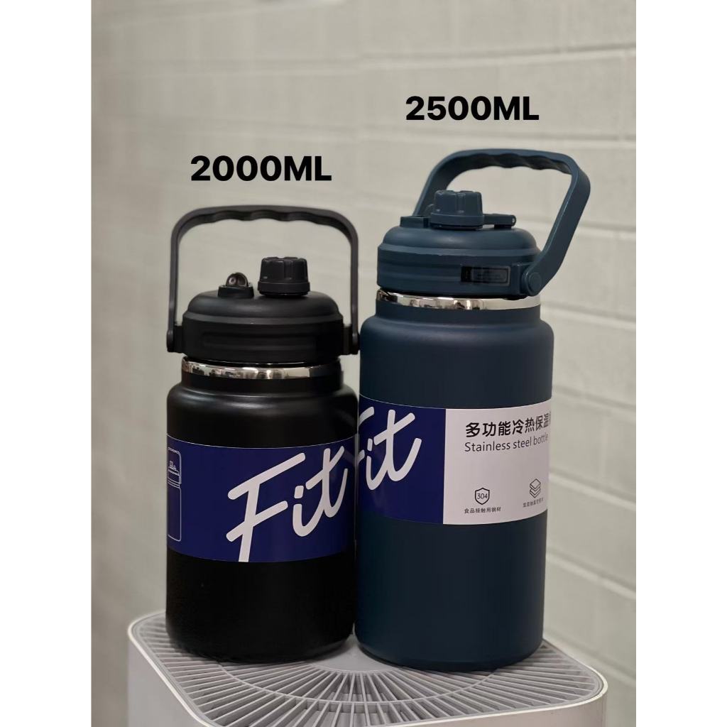 Bình nước bằng thép không gỉ 2500ML FIT Giữ mát và giữ nhiệt.