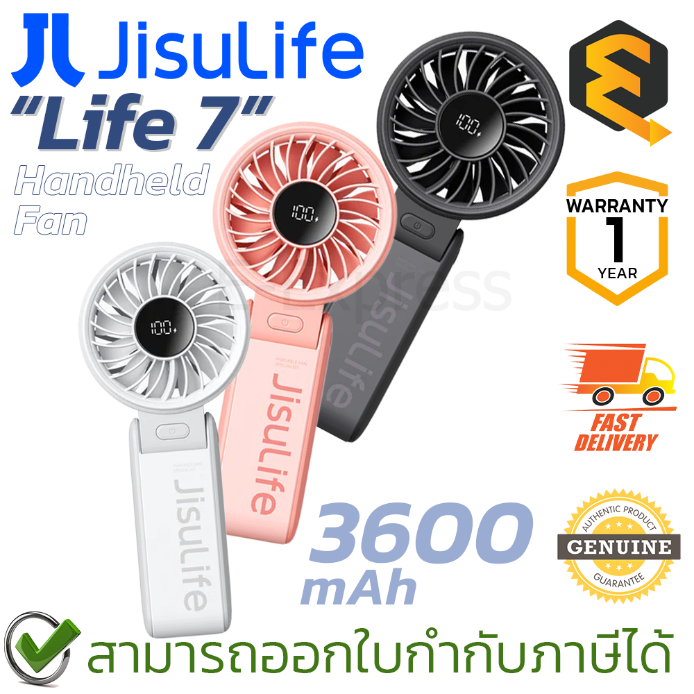 Quạt cầm tay Jisulife Life 7 3600 mAh Bảo hành 1 năm