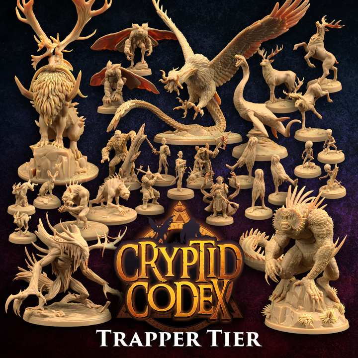 DnD Miniature I Cryptid Codex-Game Board Model (Nhựa không sơn) Đế 1-2 inch