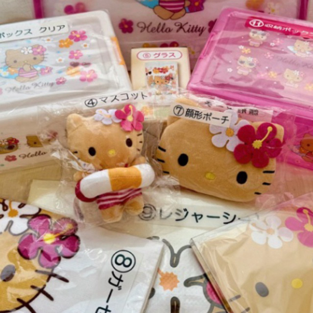 Sanrio Sun Tan Gyaru Hello kitty Lottery Skin Label hawaii Móc khóa
