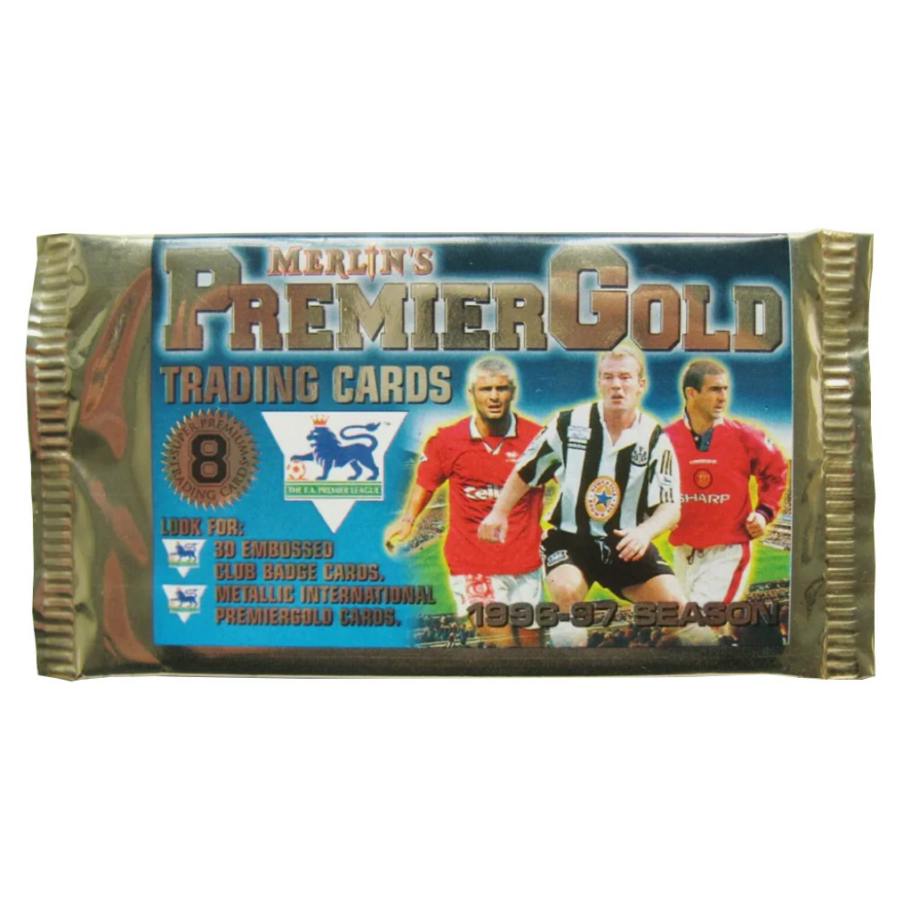 Merlin Premier Gold 1996-97 Gói (8 Thẻ) Tìm David Beckham RC
