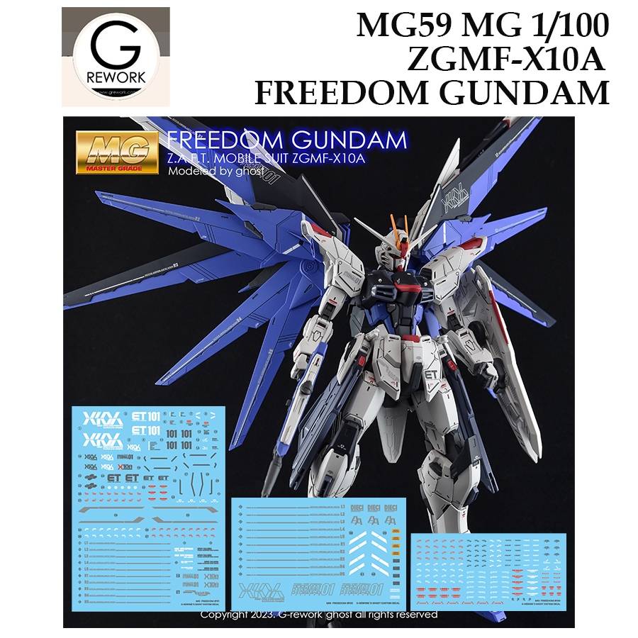DECAL NƯỚC [G-Rework] MG 59 ZGMF-X10A FREEDOM GUNDAM 1 / 100 SLIDE MG59