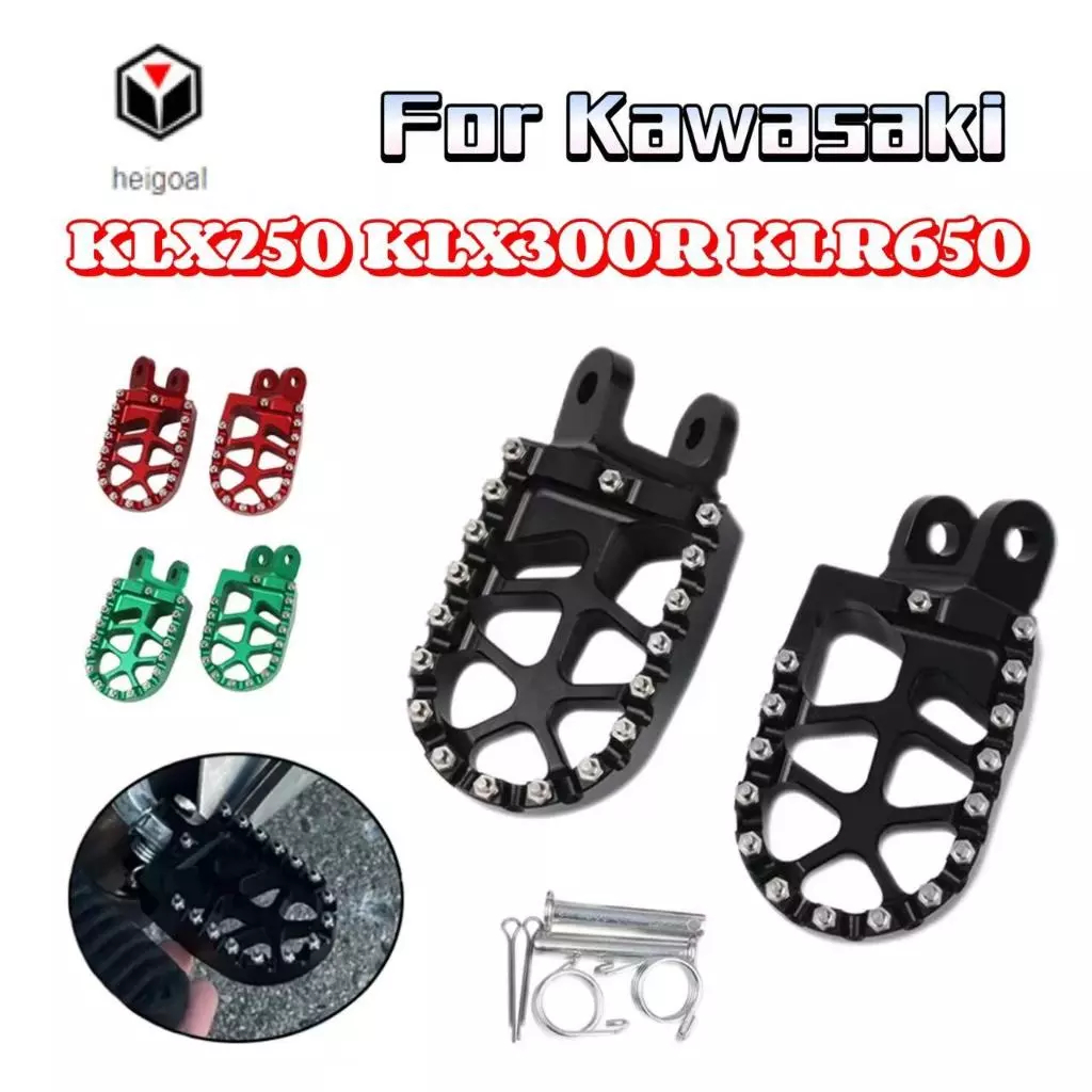 Thích hợp cho bàn đạp hợp kim nhôm Kawasaki KLX250 KLX300R KLR650 có móng tay