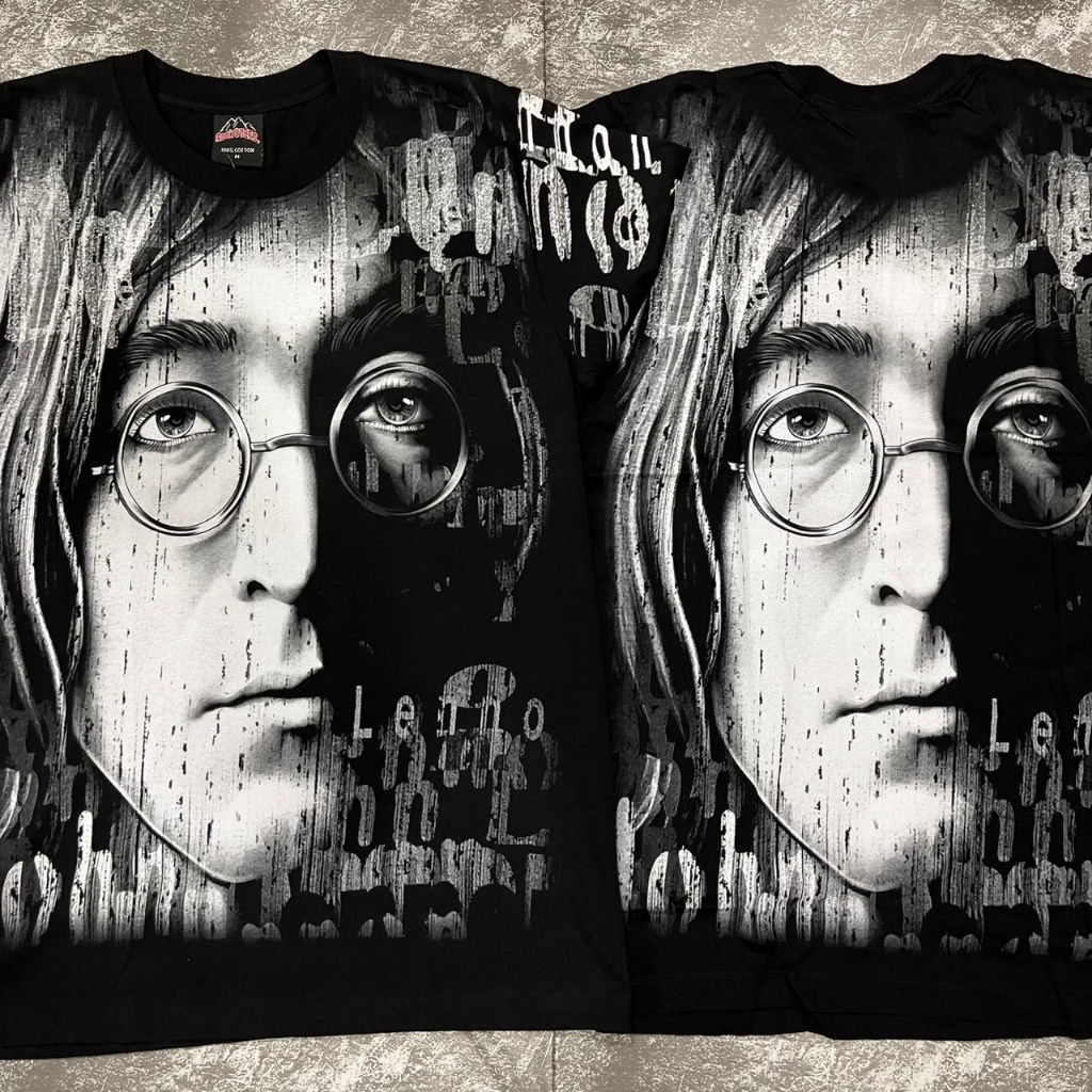 Áo thun Ovp John Lennon (Nhãn Rocktee Glow) 1 Cotton