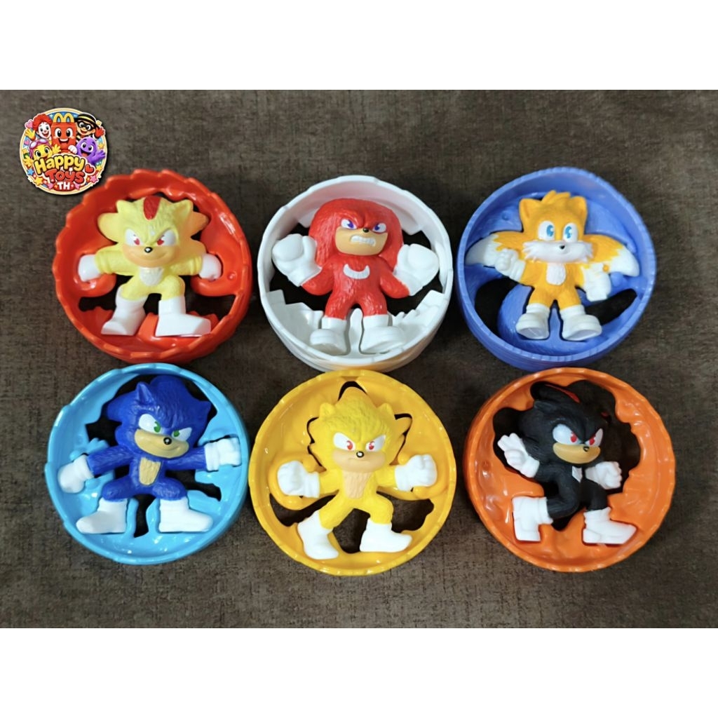 ​[Bộ 6 loại hoàn chỉnh]​ McDonald 's Happy Meal Sonic The Hedgehog 3 Năm 2024 Đồ chơi Mac cũ​ Bộ sưu
