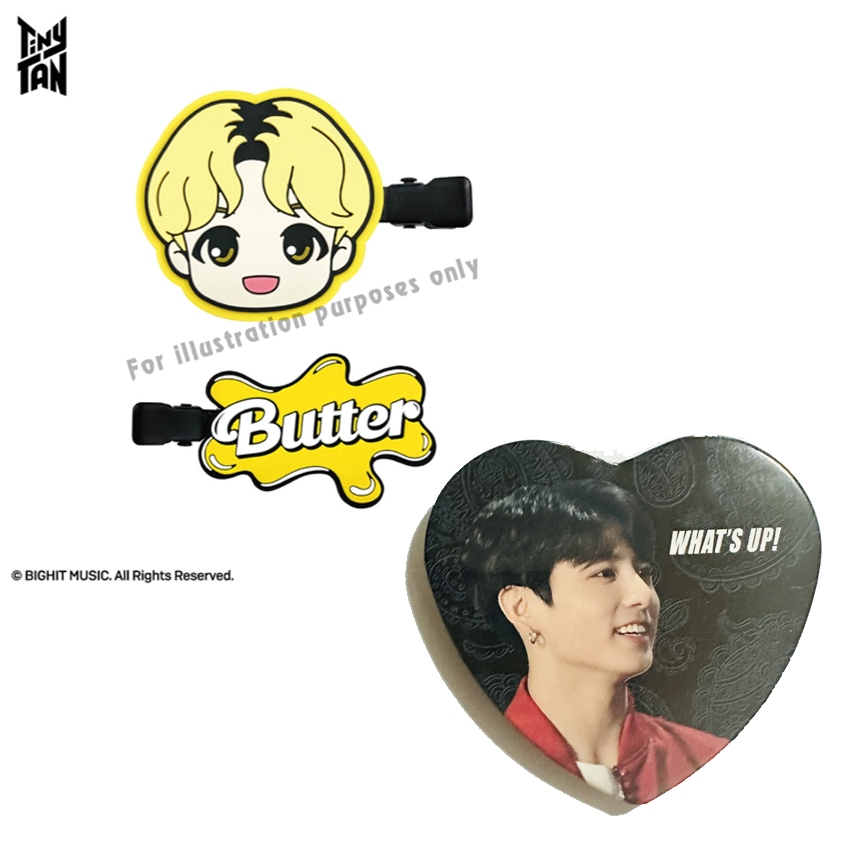 BT21 [J-HOPE] TinyTAN butter Rubber Coaster Kpop - BTS [Jungkook] Nút Badge-Button Pin Kpop