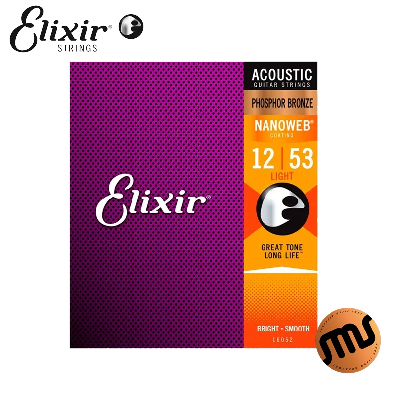 Dây đàn Guitar Acoustic chống rỉ sét Elixir Phosphor Bronze NANOWEB