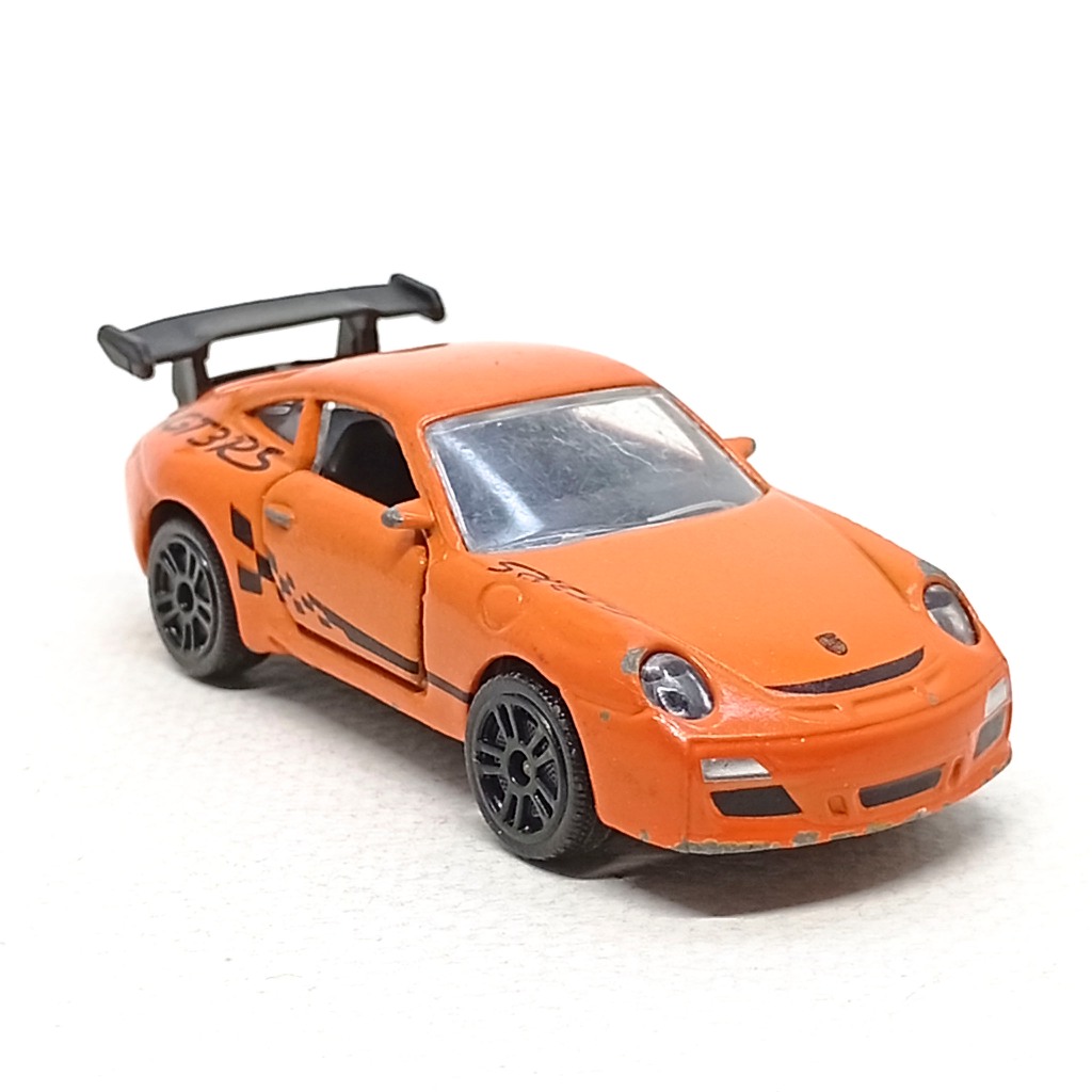 Majorette Porsche 911 GT3-Letters Sides Orange Scale 1 / 59 (8cm) Mẫu cũ 001
