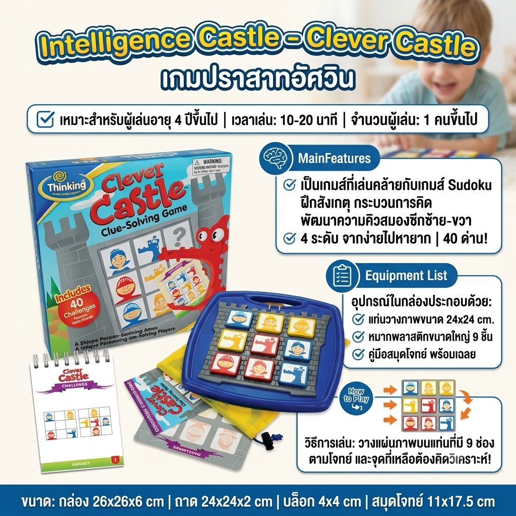 Alice & kids Intelligence Castle-Clever Knight Game Trò chơi bảng huấn luyện trí não