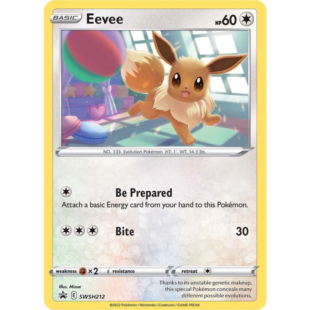 [Thẻ đơn] [SWSH: Thẻ khuyến mãi Sword & Shield] Eevee - SWSH212