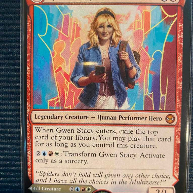 Thẻ đơn MtG: Gwen Stacy / / Bộ Ghost-Spider: SPM Rarity: Mythic