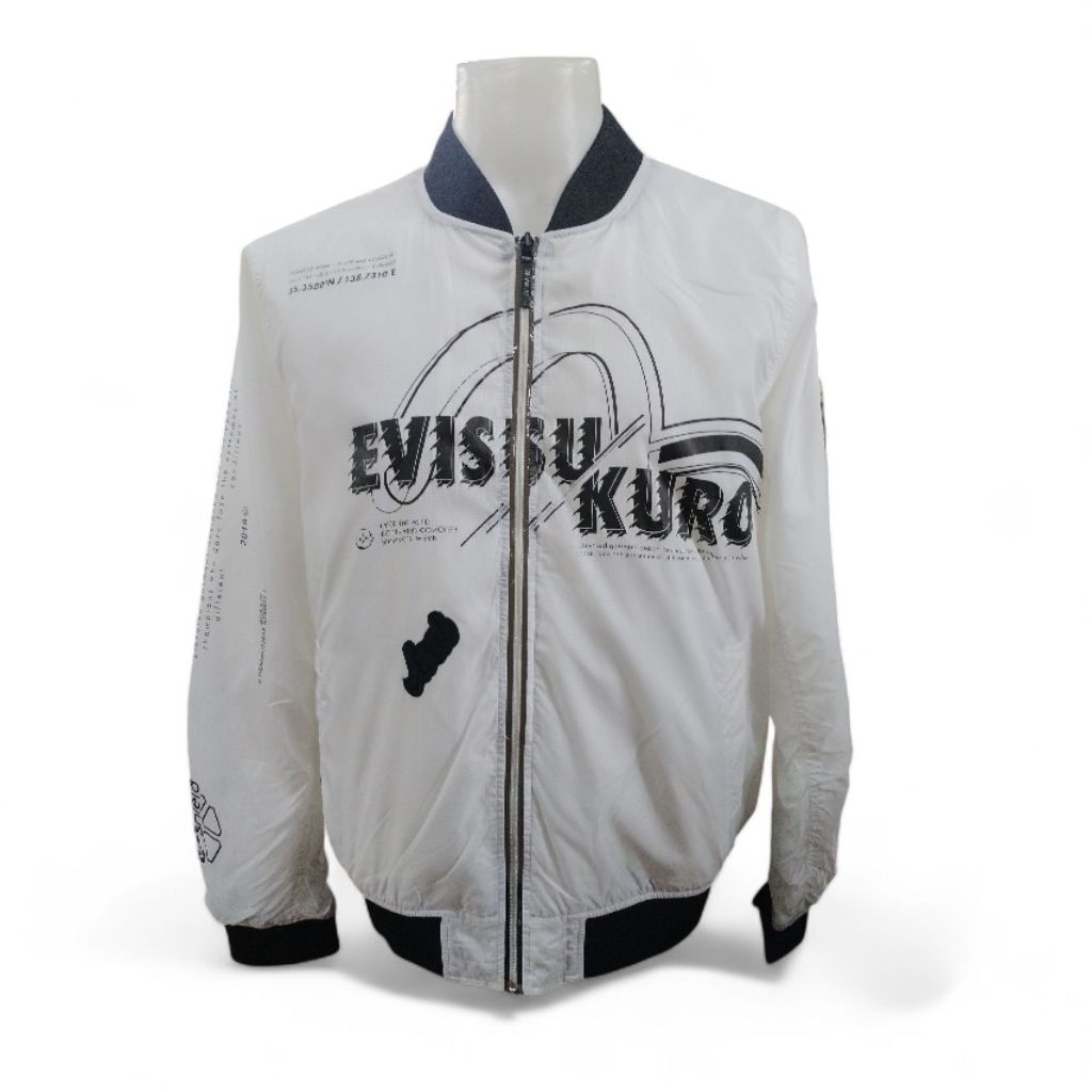 Áo khoác Nylon dài tay thương hiệu EVISU KURO SIZE XL Tay thứ hai