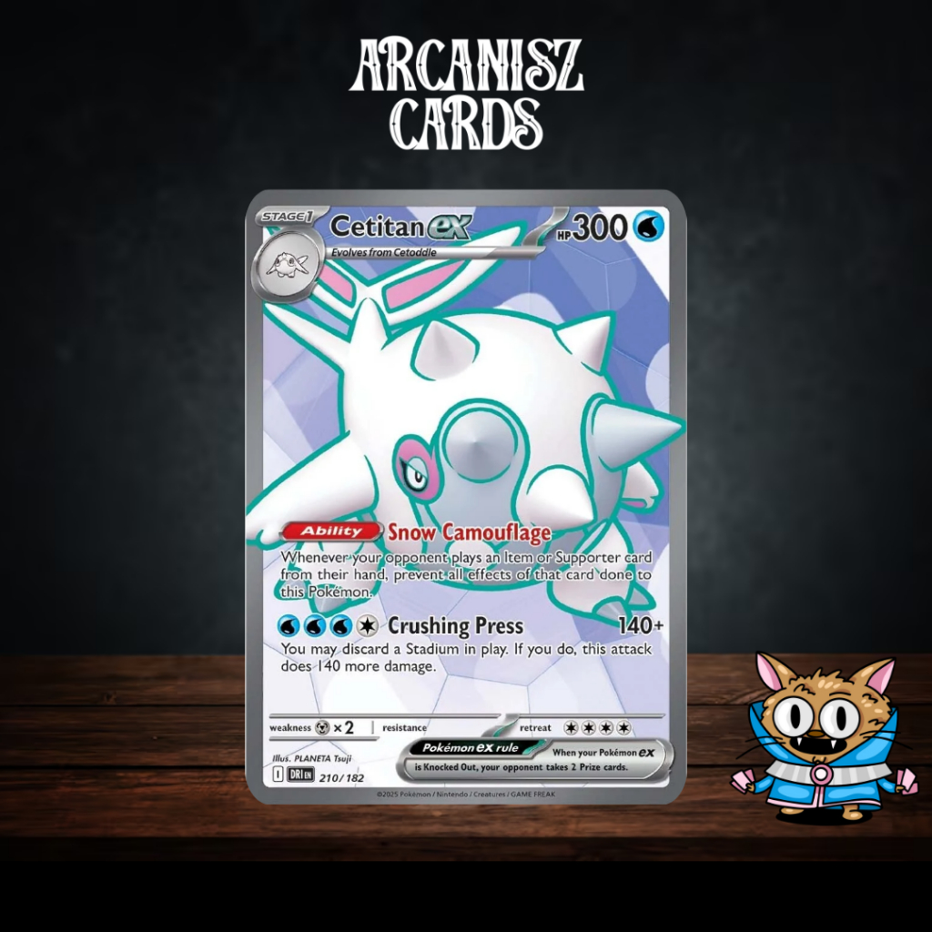 Thẻ tiếng Anh Cetitan ex Pokemon (Full Art) Destiny Rivals 210 / 182