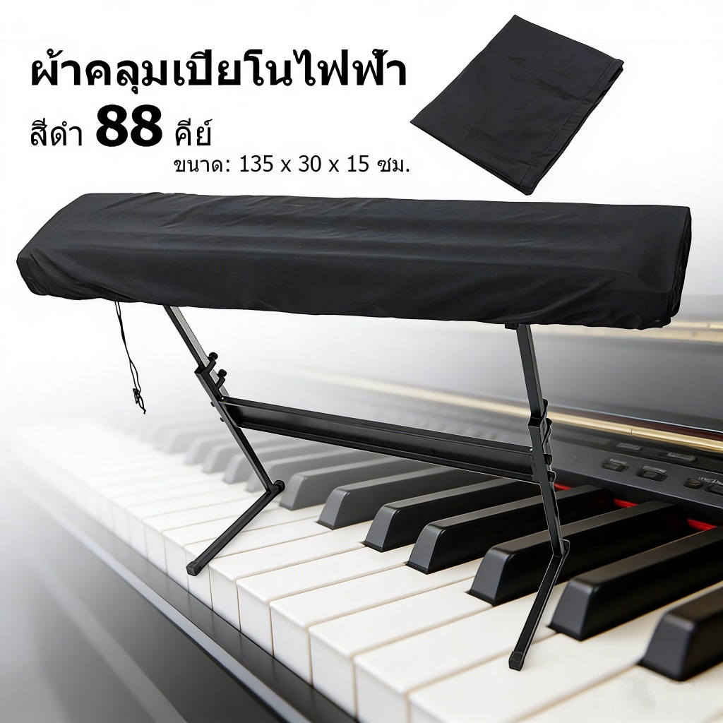 Dtmmall01 Vỏ Đàn Piano Điện 88 Phím Bàn Phím Chống Bụi Đen Yamaha P125