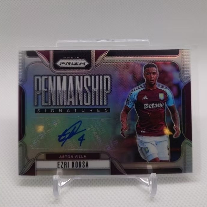 Panini Prizm EPL 24 / 25 - Ezri Konsa - Aston Villa - Penmanship Autograph