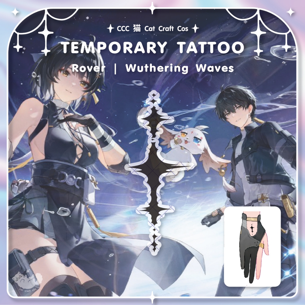 Hình xăm Rover Wuthering Waves Hình mờ tạm thời Cosplay | SOC