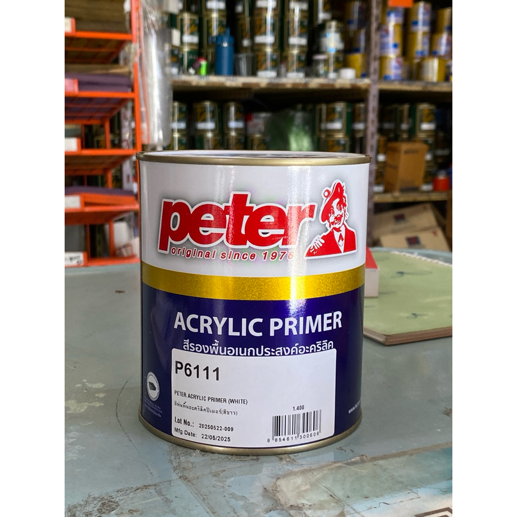 Kem nền trắng Acrylic Peter P6111 Size 1.4 Lít