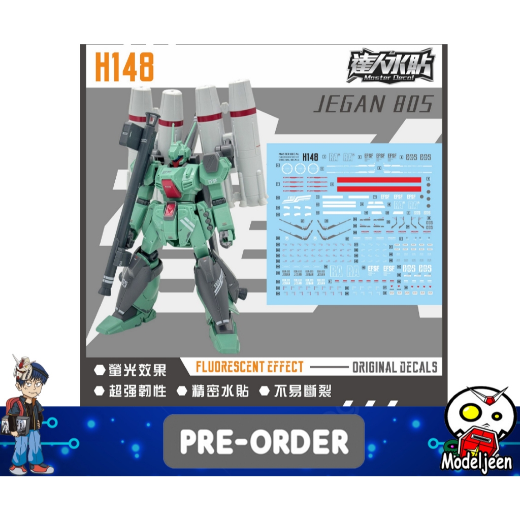 (Master Decal) Decal Nước H148 HG1 / 144 RGM-89S Stark Jegan