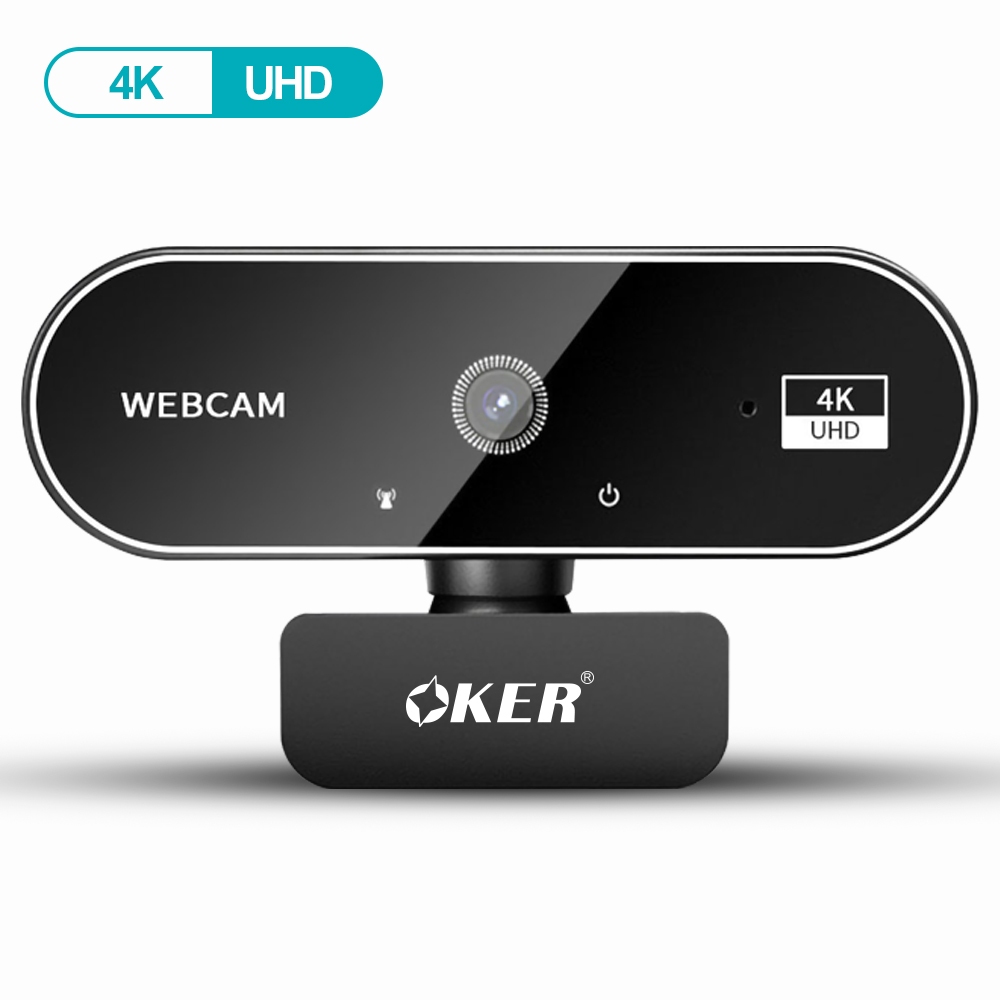 OKER Webcam Model A588 (AUTO FOCUS 4K) Camera xoay 360 độ USB Plug