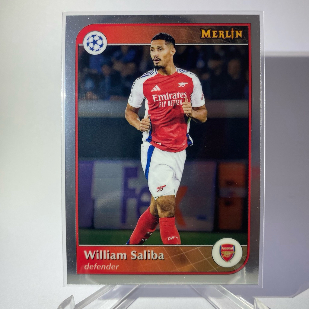 Thẻ bóng đá WILLIAM SALIBA ARSENAL TOPPS MERLIN 2025
