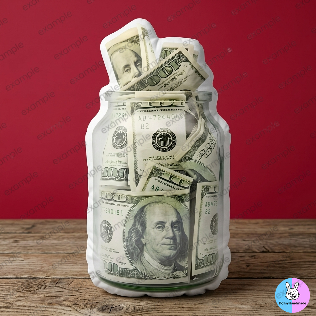 Dollar Họa Tiết Đệm 3D Chết Cắt Gối Tiền Mặt USD Trang Trí Phòng Quà Tặng Home-MYGDA19