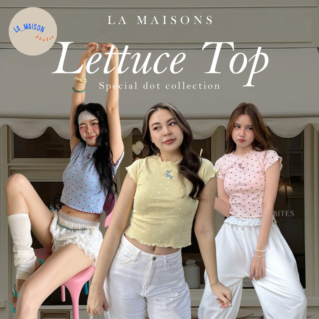 Áo thun ngắn tay Crop Top Lettuce l La maison