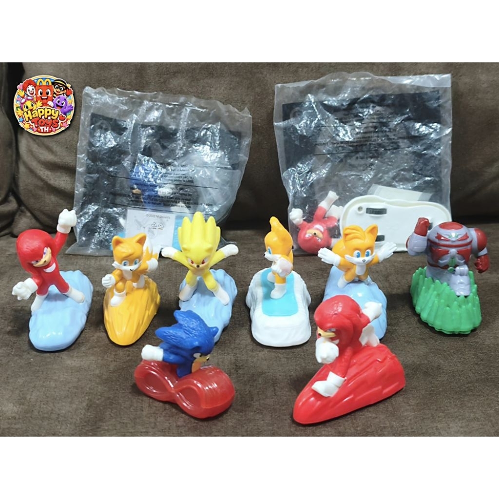 [Bộ 10 loại hoàn chỉnh] Bữa ăn vui vẻ của McDonald 's​ Sonic the Hedgehog 2 2022 Đồ chơi Mac cũ Bộ s