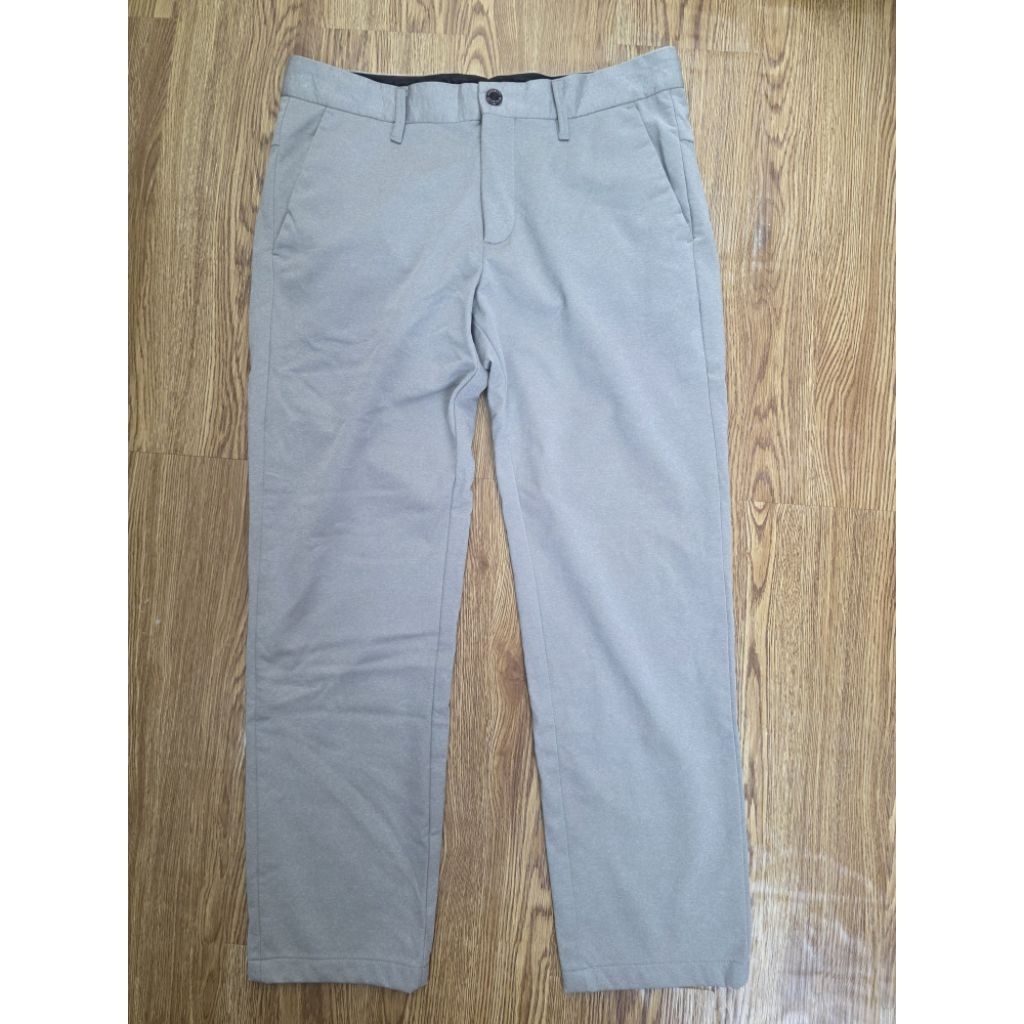 DESCENTE GOLF Quần Dài Màu Xám Vải Co Giãn Eo Thoáng Khí 32 Nhật Bản KA13 Trượt Tuyết
