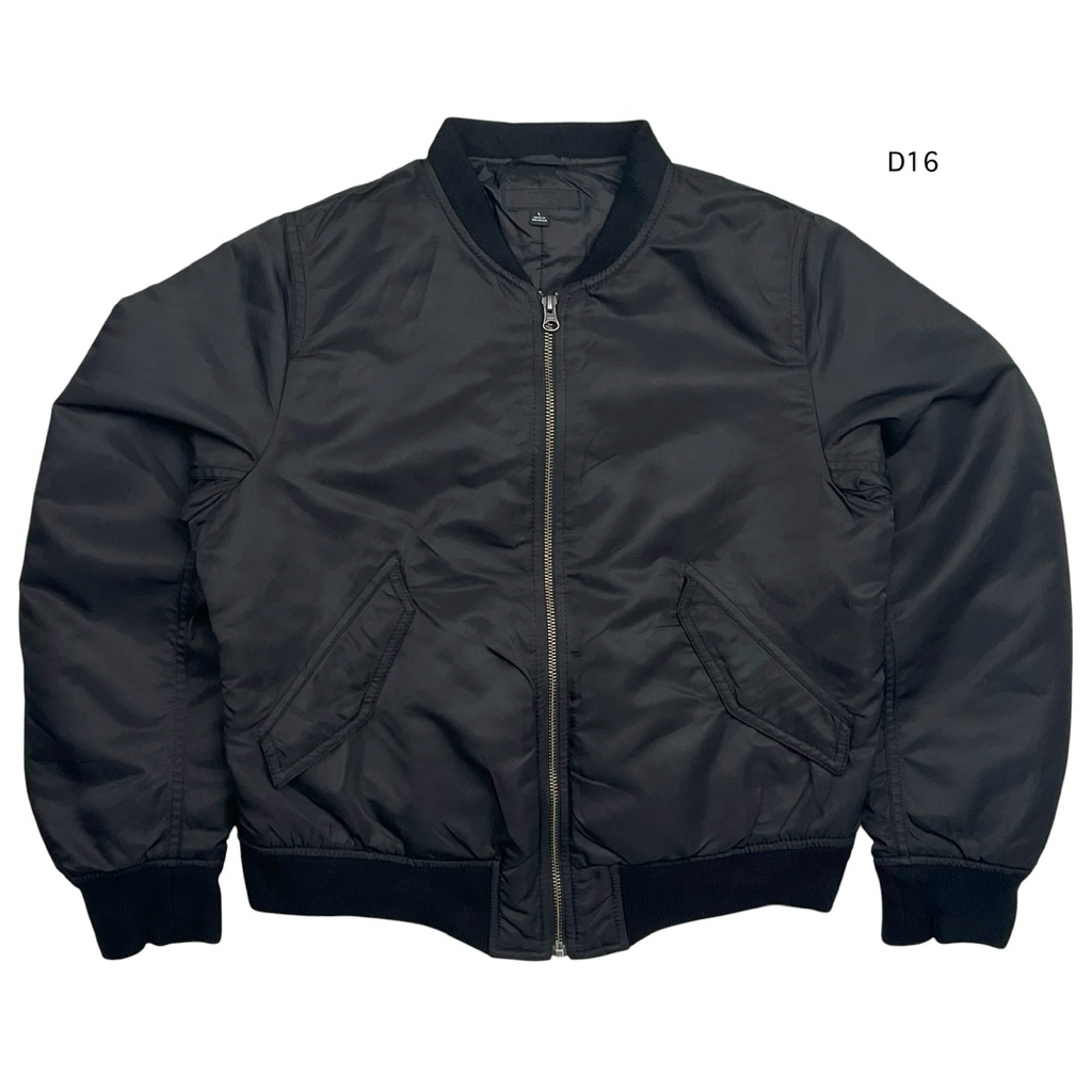 Áo khoác Bomber Uniqlo Sợi tổng hợp Lót mùa đông Size L Nữ