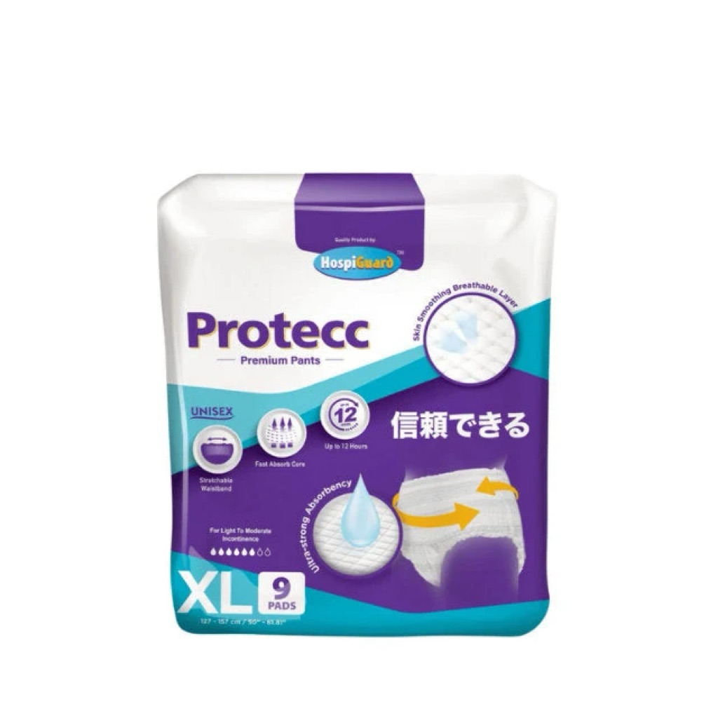 East Hospi bảo vệ protecc XL 9 Miếng unisex Quần thấm hút dành cho người lớn Đuôi