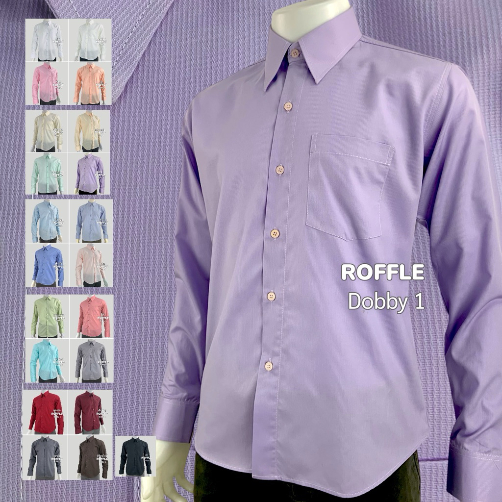 Áo sơ mi có cổ Vải DOBBY Slim Fit dài tay [DOBBY 1]