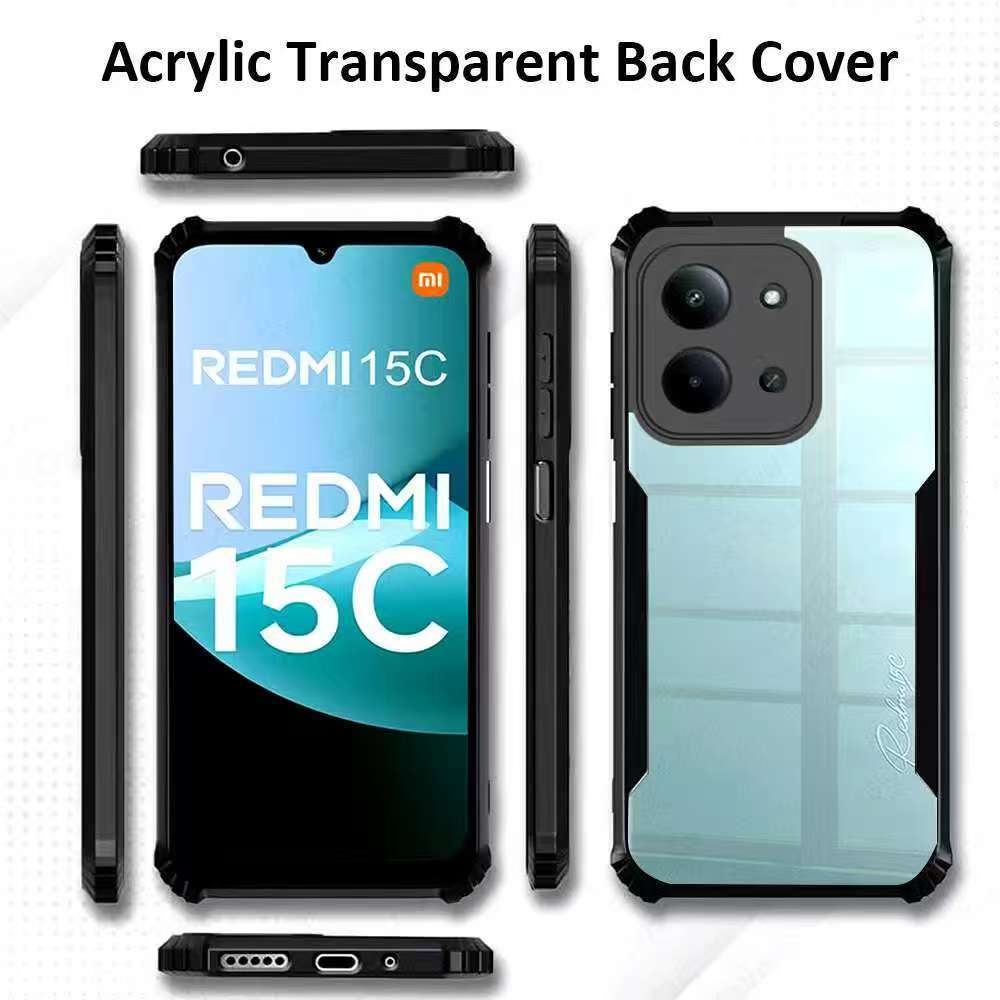 Ốp lưng chống sốc Xiaomi Redmi 15 / Poco C85 / Redmi 15C Model Clear Back Color Edge 15C