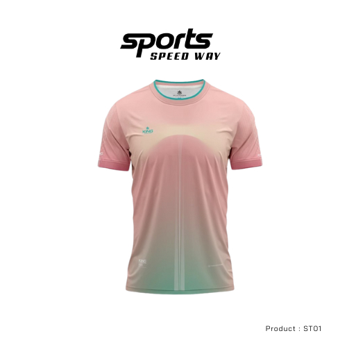 KING OF SPORTSWEAR Áo Sơ Mi Thể Thao Tay Ngắn In Hình Trên Cổ Tròn Tập Thể Dục Quần Áo Mẫu / / ST01