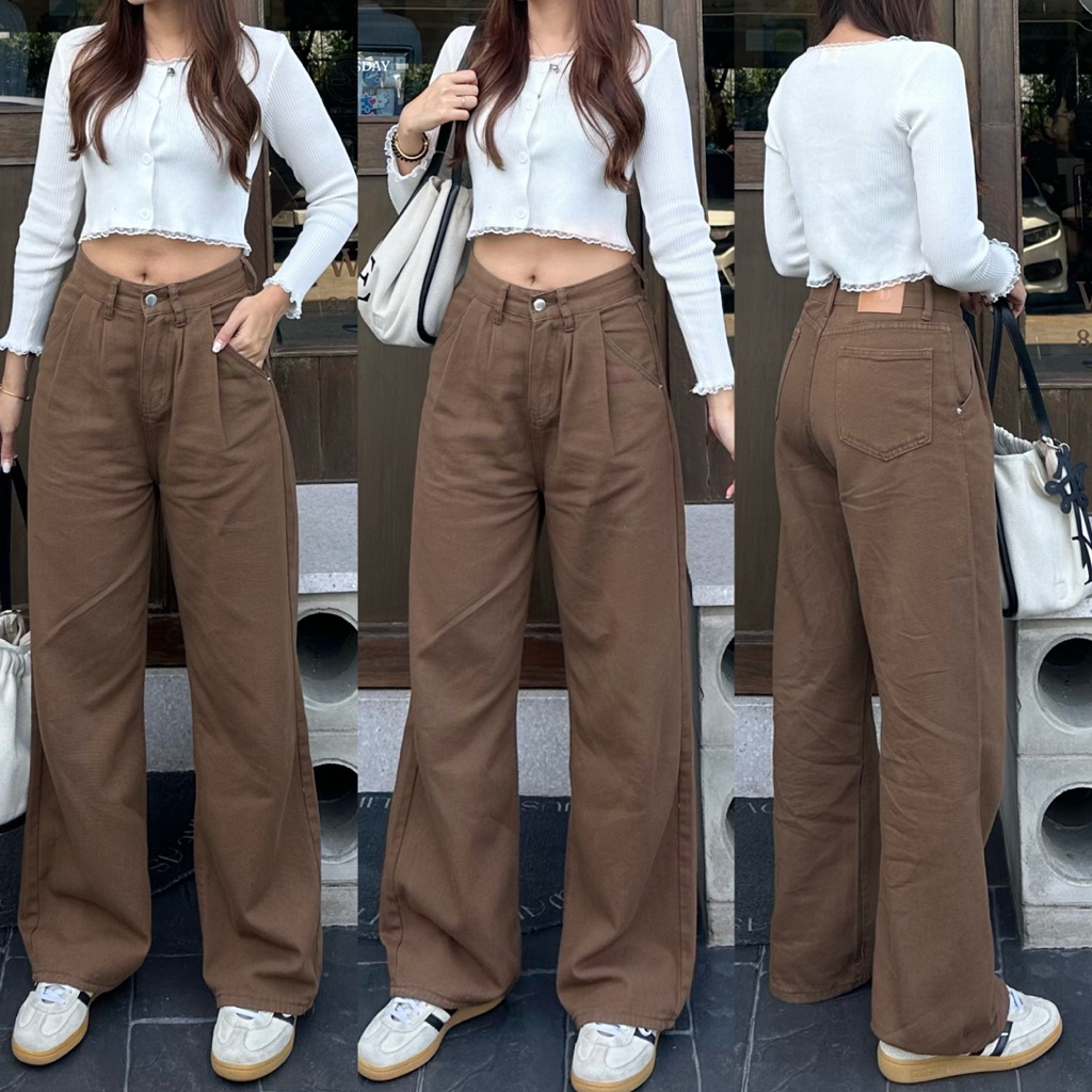 Quần jean Linly màu nâu của modishop
