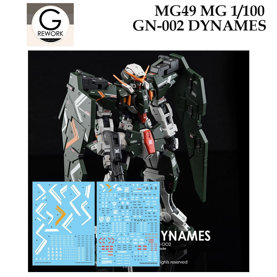 DECAL NƯỚC [G-Rework] MG 49 GN002 DYNAMES GUNDAM 1 / 100 SLIDE MG49