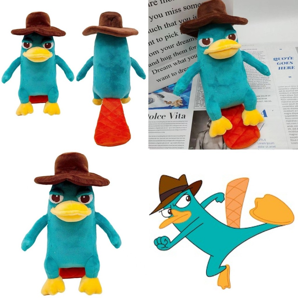 Perry the Platypus búp bê sang trọng Đặc vụ P Phineas và Ferb Spy 23259