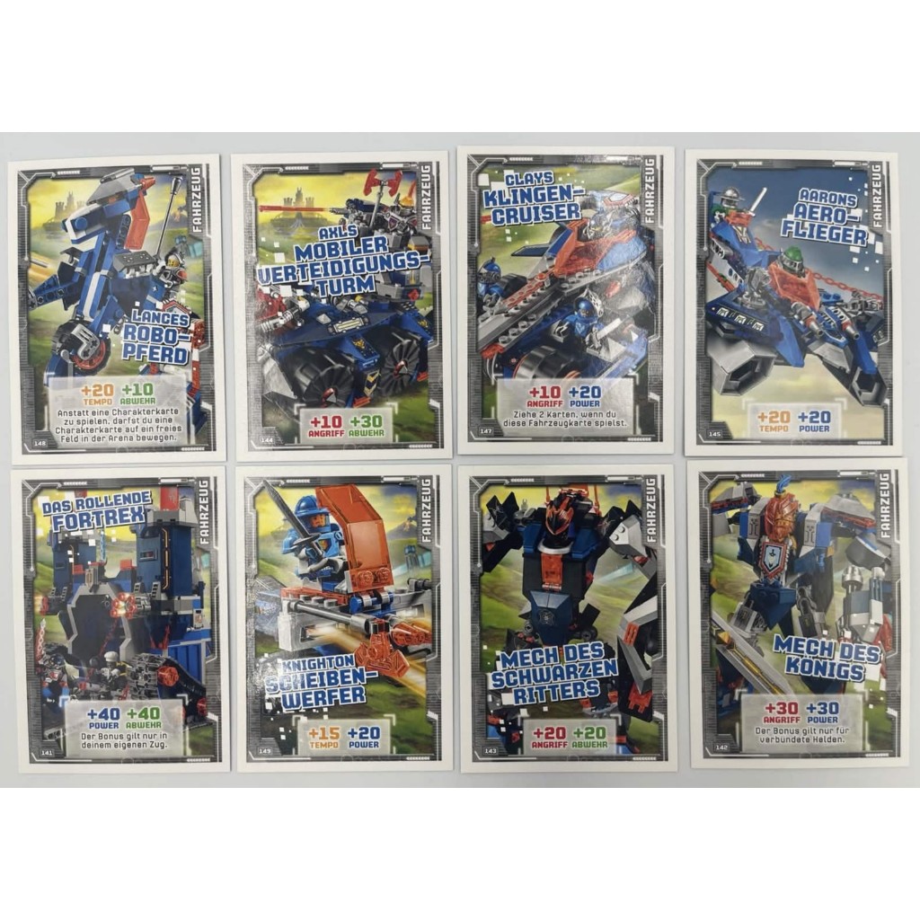 Lô thẻ xe & Battle Mechs (8 thẻ) LEGO Nexo Knights