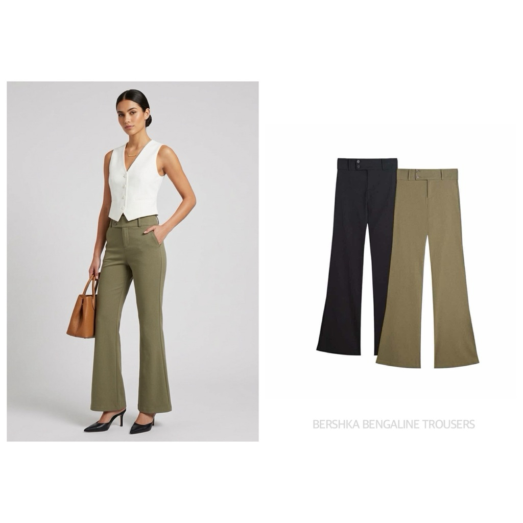 Quần ống thẳng BERSHKA BENGALINE (C2402)