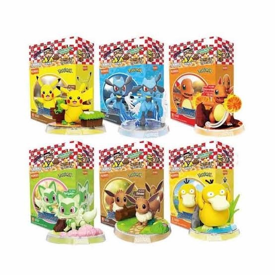 Odenya x Pokémon Blokees Prologue Of Adventure Blockgies Pokemon Pikachu Psyduck Charmander Riolu Ee