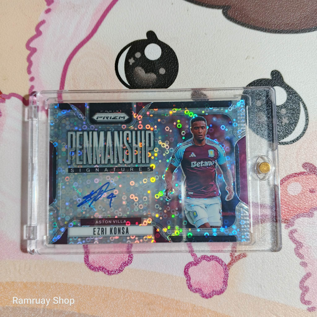 Panini Autograph Prizm Penmanship Thẻ Bóng Đá Chữ Ký Ezri Konsa Aston Villa Vận Chuyển Nhanh