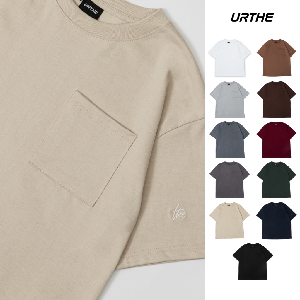 ÁO THUN URTHE-T Màu trơn NẶNG CREW CREW CRACKET