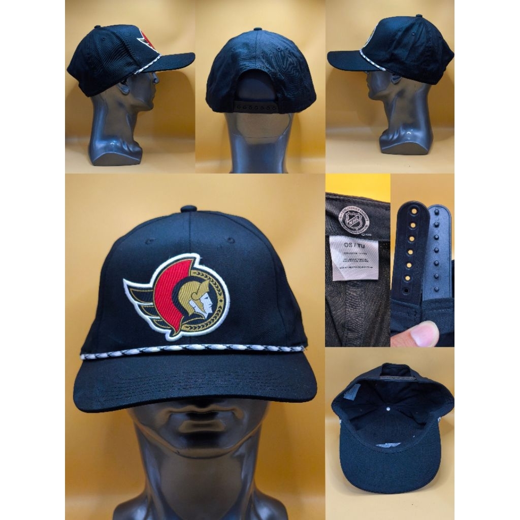 Mũ dây cổ điển Mũ Thượng Nghị Sĩ NHL 'Ottawa Chính Hãng Đen Fierce Bện Chi Tiết Dày Và Sắc Nét Tay T