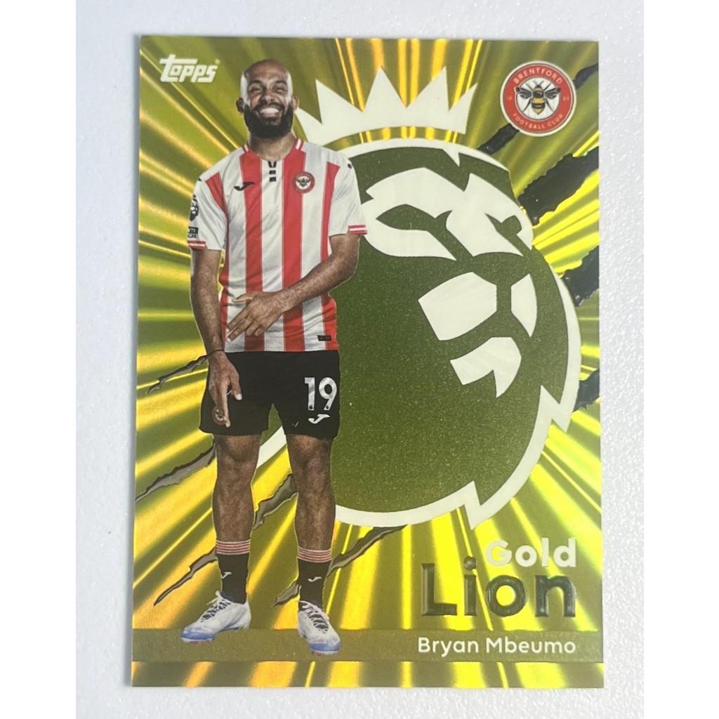 2025 Topps Premier League Bryan Mbeumo Gold Lion Thẻ bóng đá