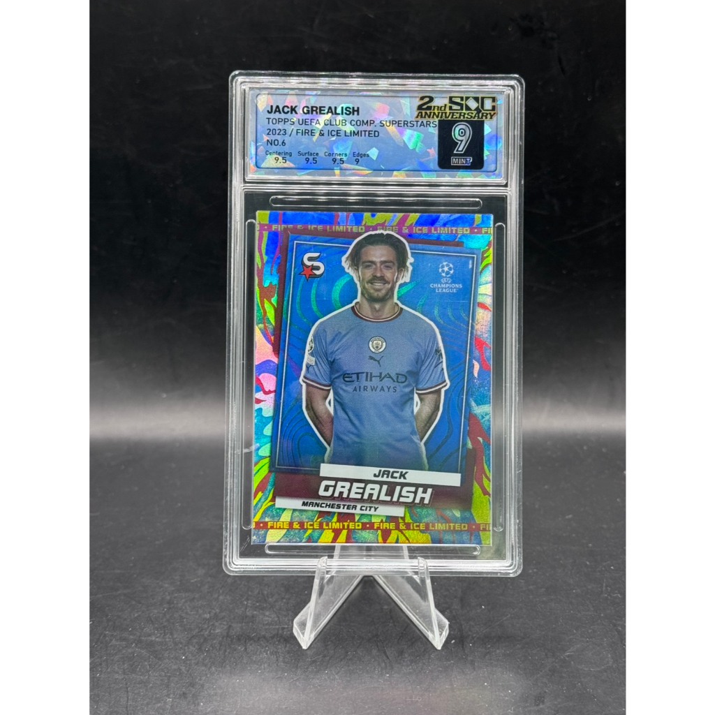 * * Jack Grealish - 2023 Topps UEFA Club Competitions Superstars - 6 "Fire & Ice Limited" - SQC 9 Mi