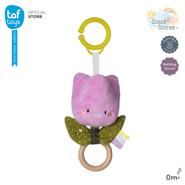 Taf Đồ Chơi Di Động Dính Xe Đẩy Bé Ghế Ô Tô Hoa Tulip Jitter 0 Và Lên