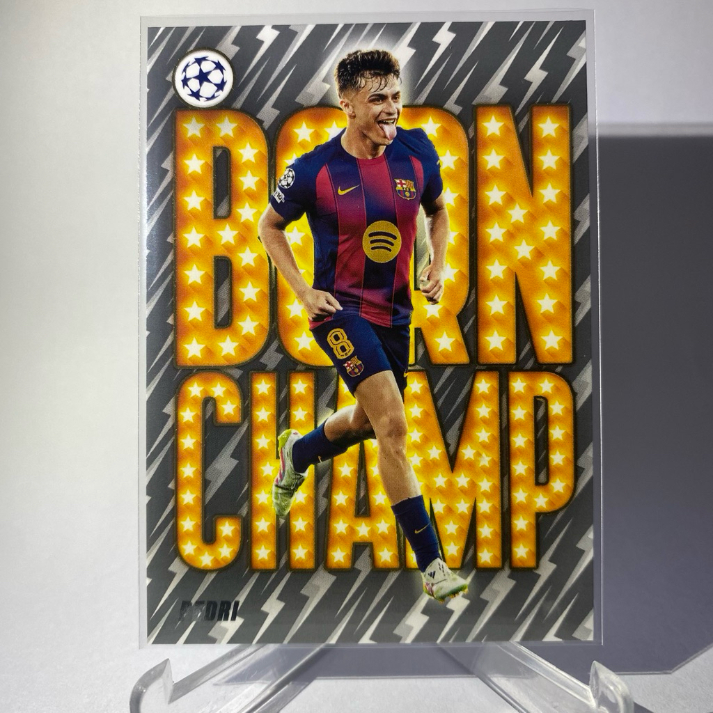 Thẻ bóng đá PEDRI BARCELONA CHAMP TOPPS 2026 BC-4