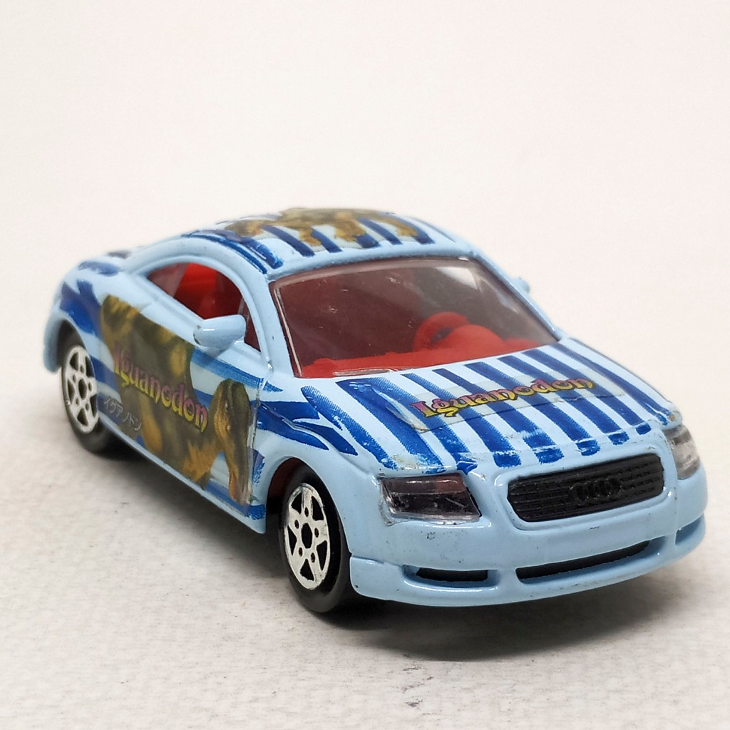 Majorette Audi TT-Iguanodon Blue Scale 1 / 53 (8cm) Mẫu cũ 001