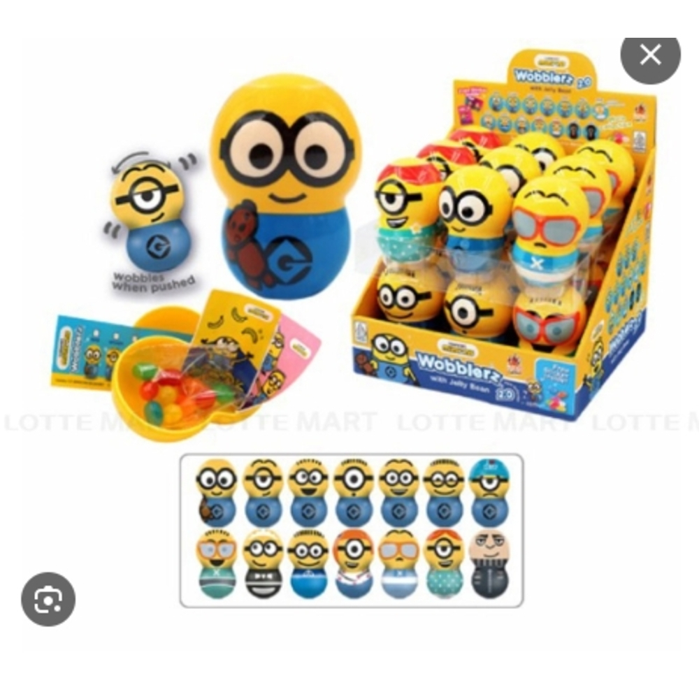 (1 Cái) Juju Minions Wobblerz Một viên nang dễ thương đi kèm với đậu thạch và đồ chơi búp bê để thu 