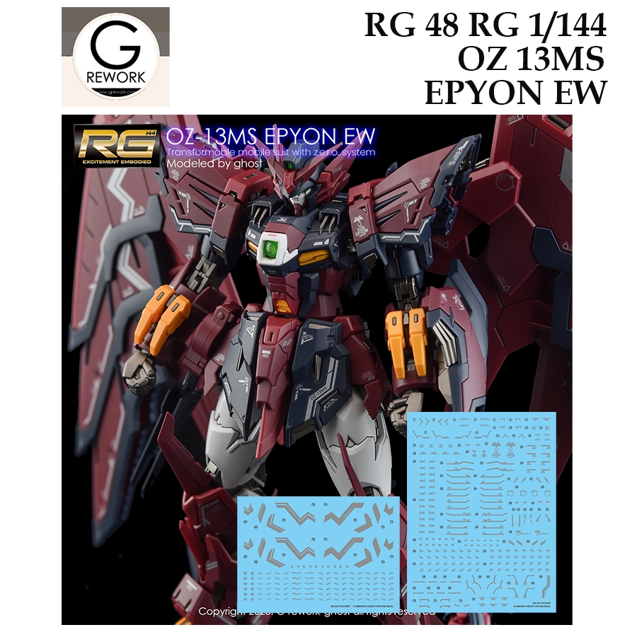 G Rework RG48 RG 1 / 144 OZ-13MS EPYON EW NƯỚC SLIDE DECAL
