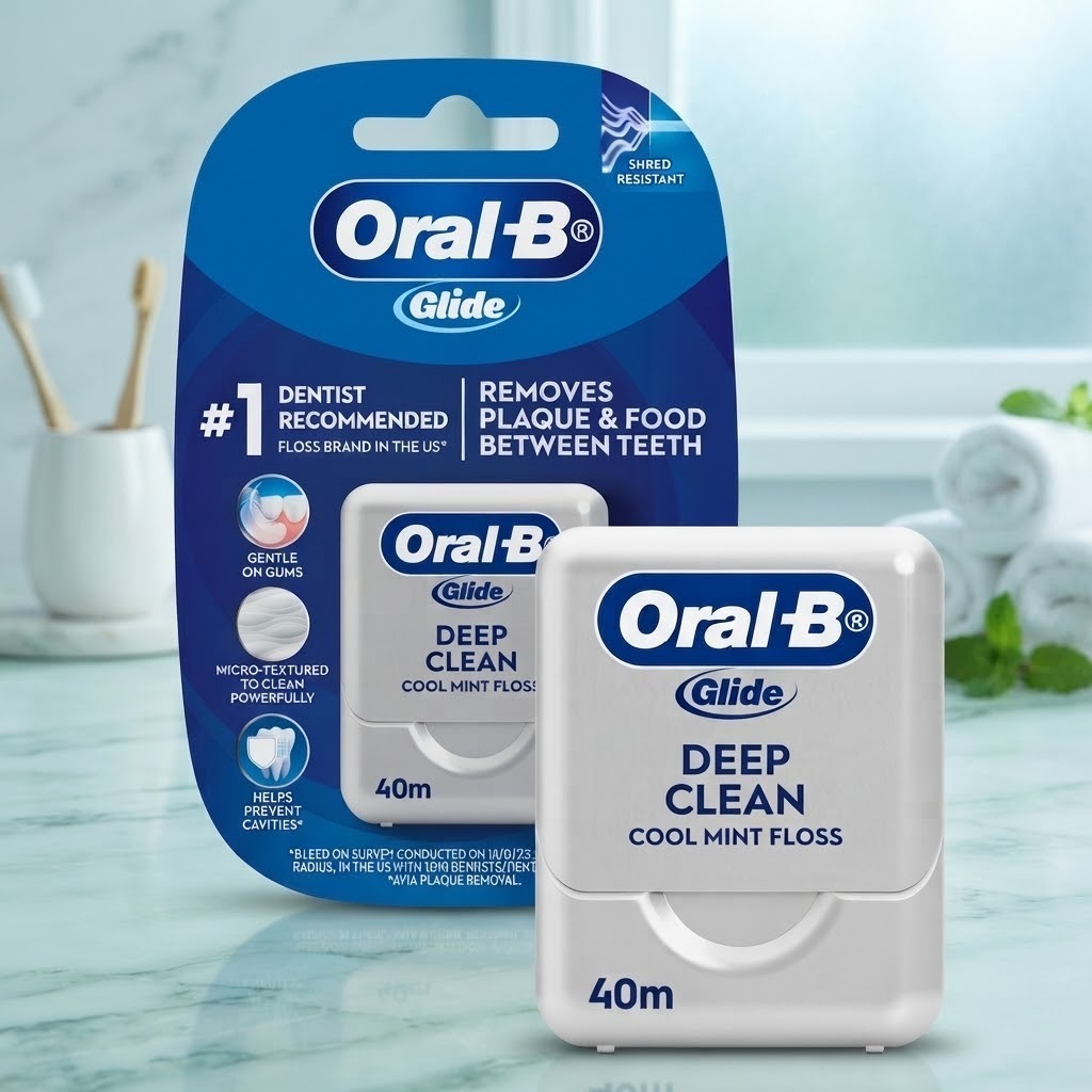 Oral-B Glide Deep Clean Cool Mint Floloss (Oral-B Floloss) Độ dài mùi hương 40 mét